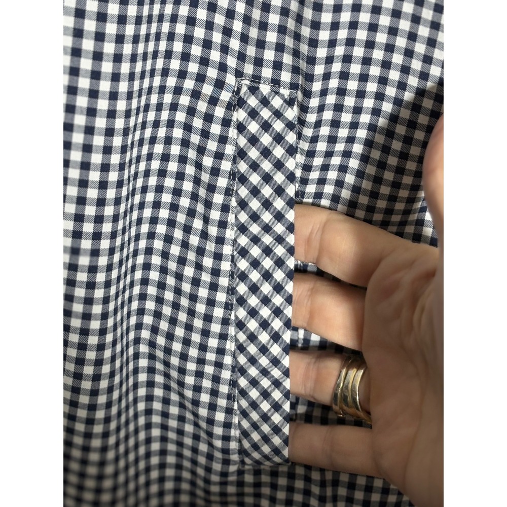 Southern Tide Gingham checked performance dress w pockets sz LG Navy & White - Picture 8 of 10
